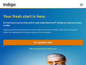 'indigocard.com' screenshot