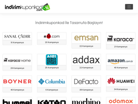 'indirimkuponkod.com' screenshot