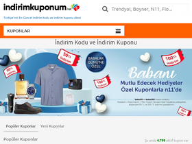 'indirimkuponum.net' screenshot