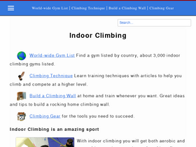 'indoorclimbing.com' screenshot