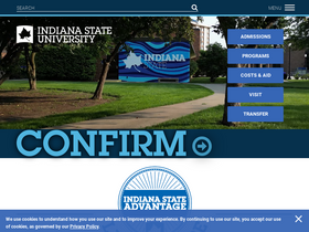 'indstate.edu' screenshot
