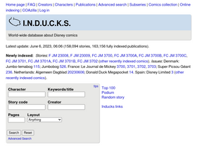'inducks.org' screenshot