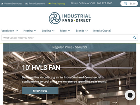 'industrialfansdirect.com' screenshot