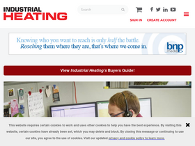 'industrialheating.com' screenshot