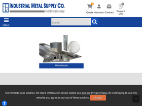 'industrialmetalsupply.com' screenshot
