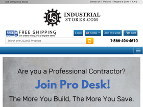 'industrialstores.com' screenshot