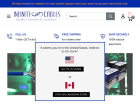 'infinitecables.com' screenshot