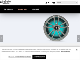 'infinityspeakers.com' screenshot