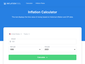 'inflationtool.com' screenshot
