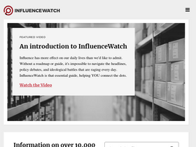 'influencewatch.org' screenshot