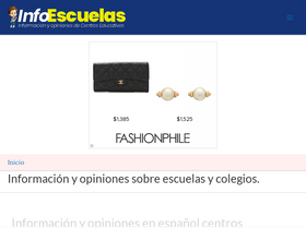 'infoescuelas.com' screenshot