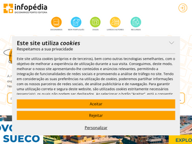 'infopedia.pt' screenshot