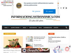 'informaciongastronomica.com' screenshot