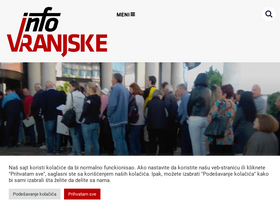 'infovranjske.rs' screenshot