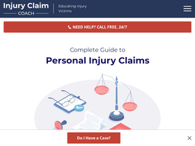 'injuryclaimcoach.com' screenshot