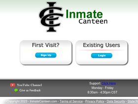 'inmatecanteen.com' screenshot