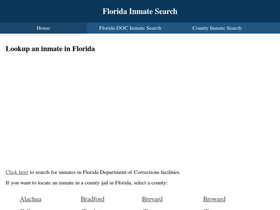 'inmatesearchflorida.org' screenshot