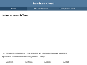 'inmatesearchtexas.org' screenshot