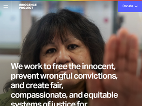 'innocenceproject.org' screenshot