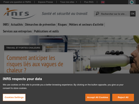 'inrs.fr' screenshot