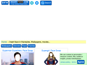 'insertface.com' screenshot