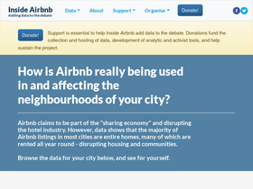 'insideairbnb.com' screenshot