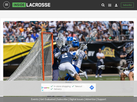 'insidelacrosse.com' screenshot