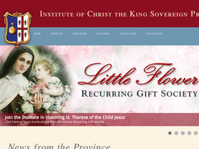'institute-christ-king.org' screenshot