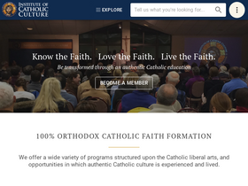 'instituteofcatholicculture.org' screenshot