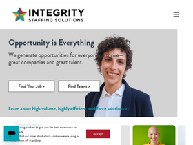 'integritystaffing.com' screenshot