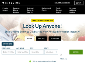 'intelius.com' screenshot