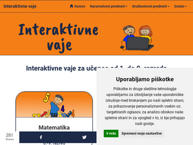 'interaktivne-vaje.si' screenshot