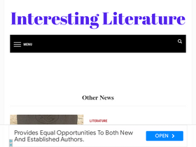 'interestingliterature.com' screenshot