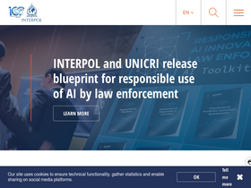'interpol.int' screenshot