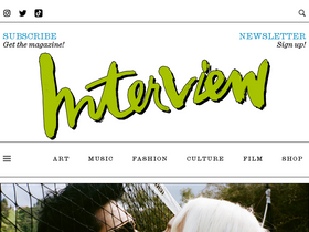 'interviewmagazine.com' screenshot