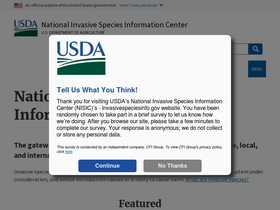 'invasivespeciesinfo.gov' screenshot