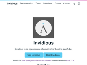 'invidious.io' screenshot