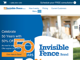 'invisiblefence.com' screenshot
