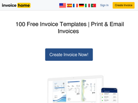 'invoicehome.com' screenshot