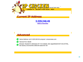 'ipchicken.com' screenshot