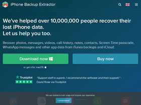 'iphonebackupextractor.com' screenshot