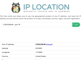 'iplocation.com' screenshot