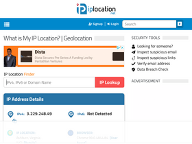 'iplocation.net' screenshot