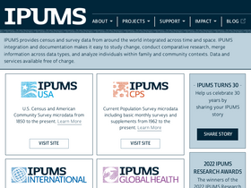 'ipums.org' screenshot