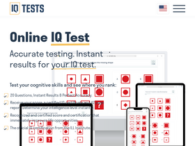'iq-tests.org' screenshot