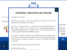 'irib.org.br' screenshot