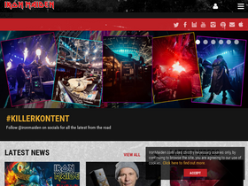 'ironmaiden.com' screenshot