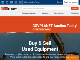 'ironplanet.com' screenshot