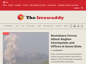 'irrawaddy.com' screenshot