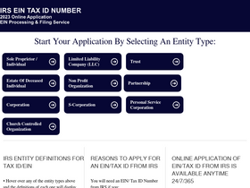 'irs-ein-tax-id.com' screenshot